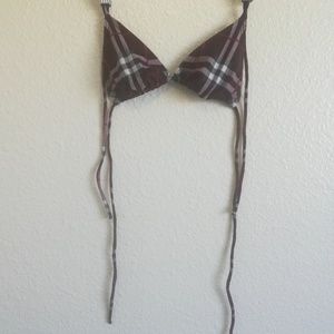 ⬇️ Burgundy Nova Check Bikini